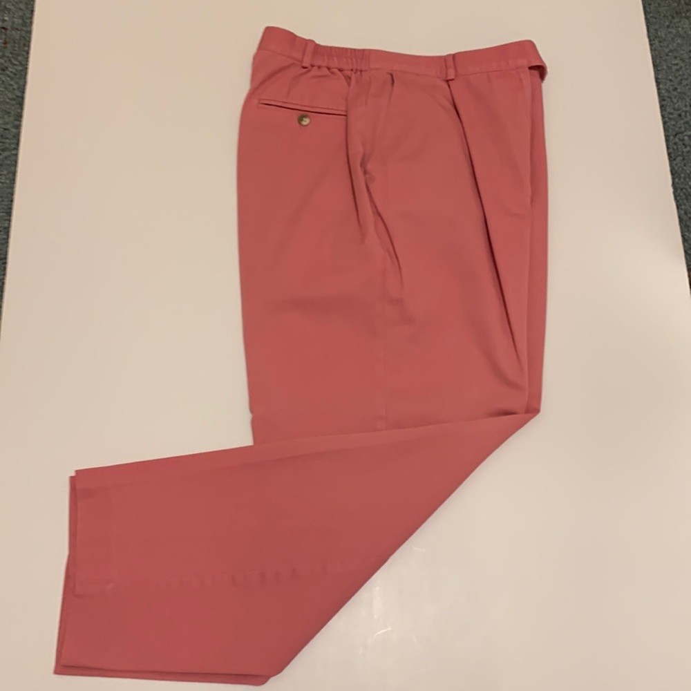 Talbots David Brooks slacks. Pink, size 14. 26 1/2” inseam. 7 1/2” cuff.